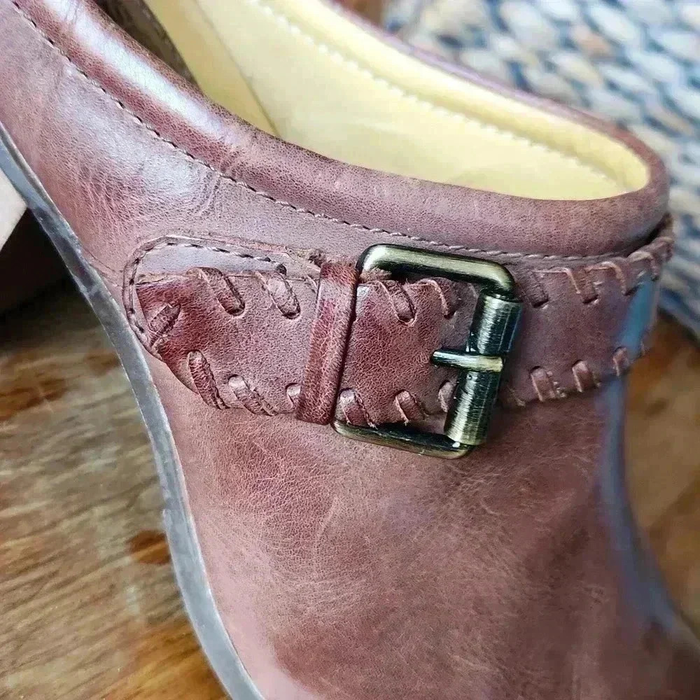 Bussola Woodsville Leather Mules Size 8 Tan‎ - Picture 14 of 14